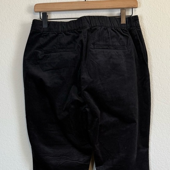 NWT J Jill Black Velvet Pull On Stretch Waist Straight Leg Pants Size 10 - Picture 7 of 12